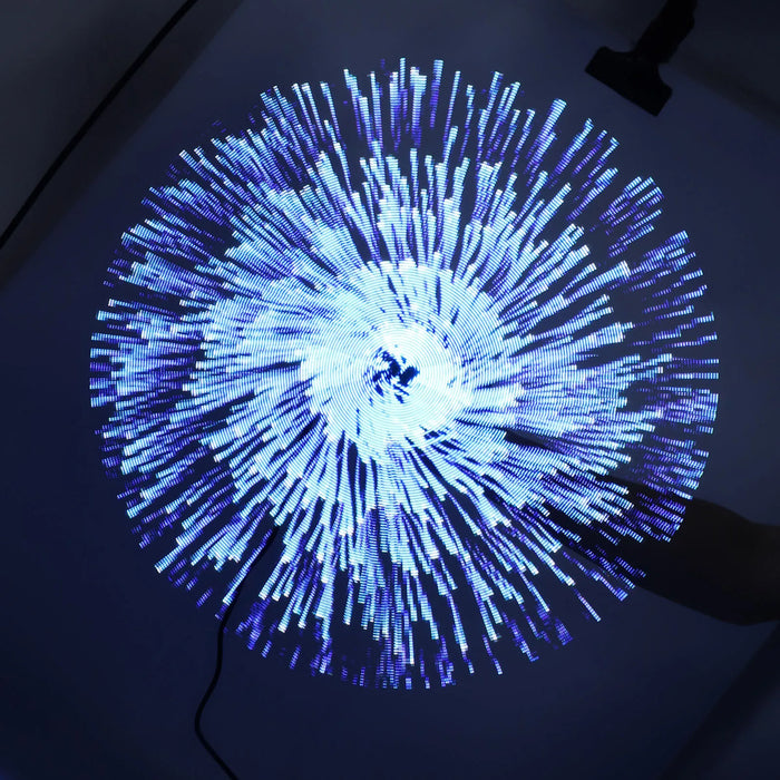 Ventilador holograma LED 3D de 224 luces para publicidad