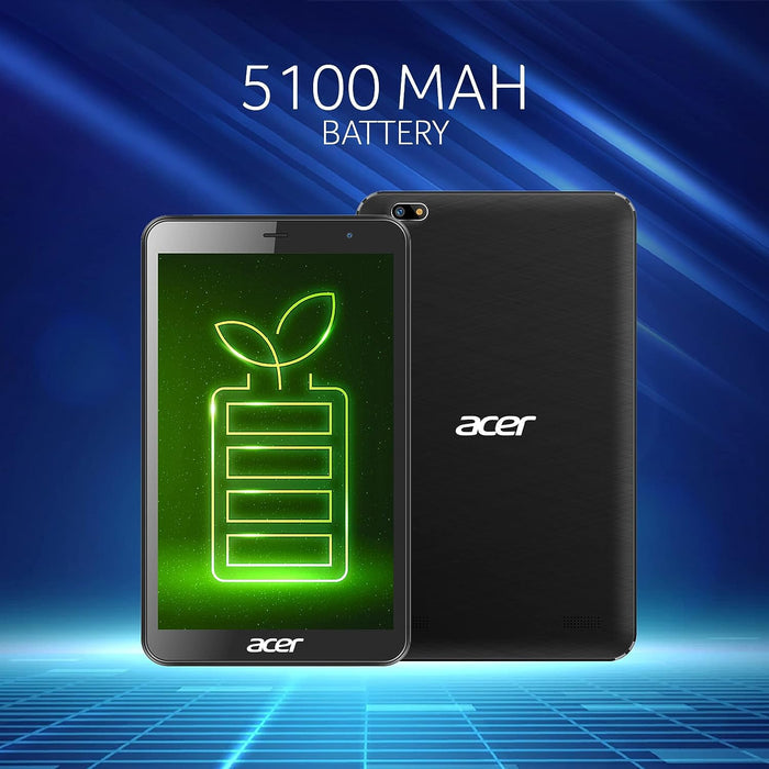 Acer one T4-82L (20.32 cm) 8 Inch Bluetooth Tablet with 3GB RAM and 32 GB EMMC, 4G LTE, Black - Unboxify