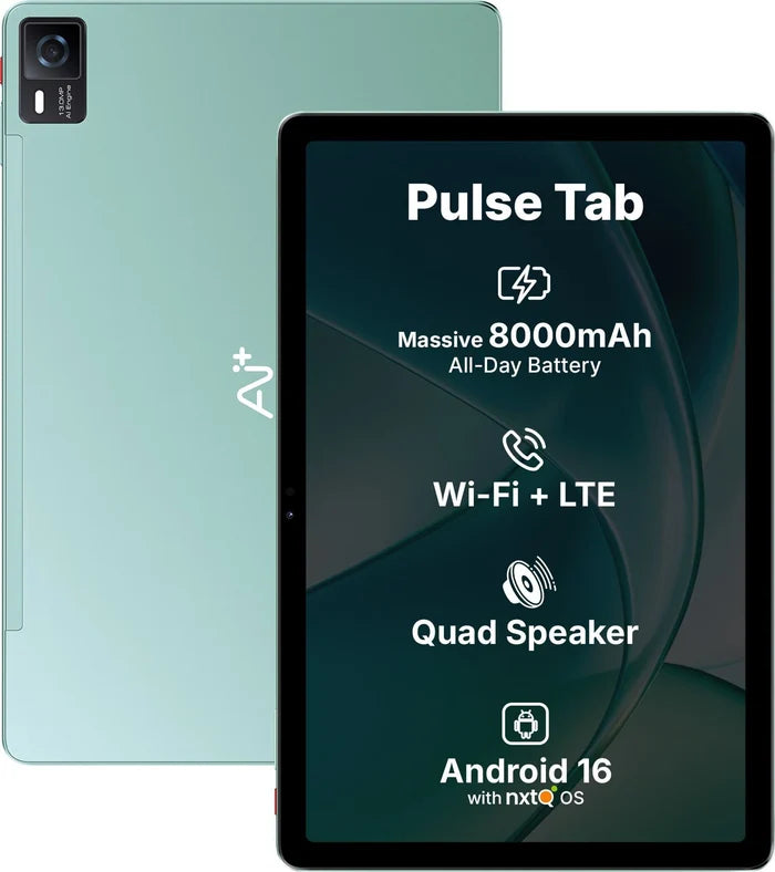 Ai+ PulseTab 6 GB RAM 128 GB ROM 10.95 inch with Wi-Fi+4G Gaming MediaTek Helio G88 Octa Core Tablet (Lightest Sky)