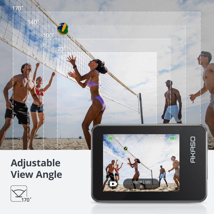 AKASO Brave 7 4K30FPS 20MP WiFi Action Camera with Touch Screen IPX8 33FT Waterproof Camera EIS 2.0 Zoom Support - Unboxify
