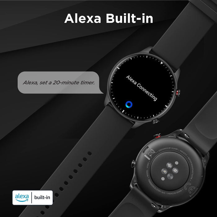 Amazfit GTR 2 Smart Watch, 1.39" AMOLED Display, SpO2 & Stress Monitor, Built-in Alexa, Built-in GPS, Bluetooth Phone Calls, 3GB Music Storage, 14-Day Battery Life, 90 Sports Modes - Grabgear.in