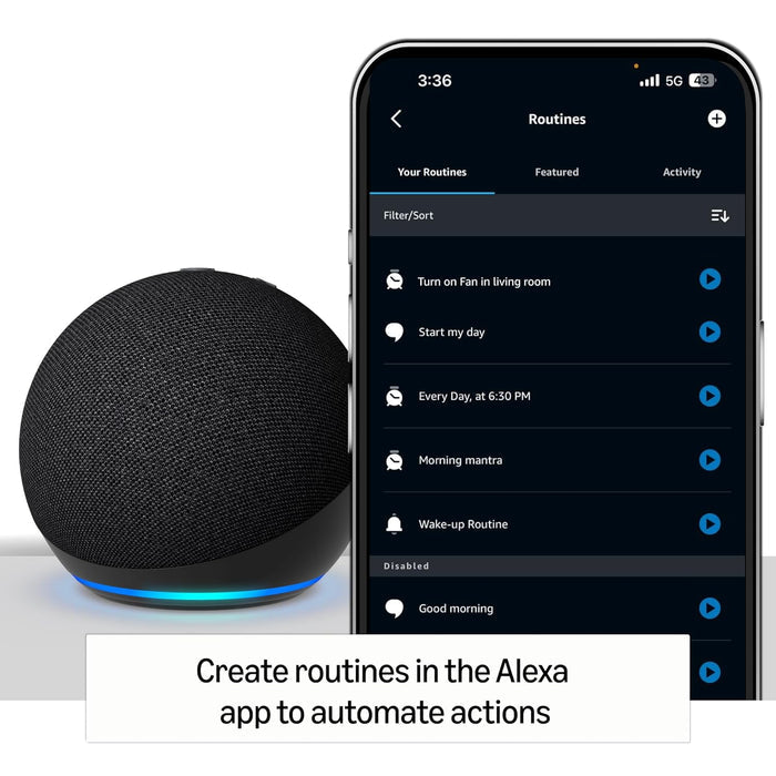 Amazon Echo Dot (5th Gen) | Smart speaker with vibrant sound, Motion Detection, Temperature Sensor, Alexa and Bluetooth - Unboxify