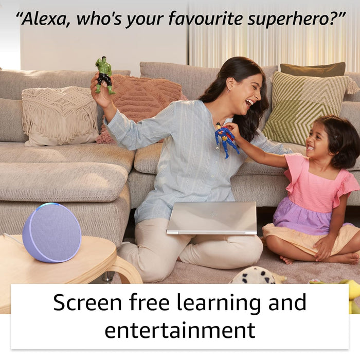 Amazon Echo Pop | Smart speaker with Alexa and Bluetooth| Full sound, balanced bass, crisp vocals - Unboxify