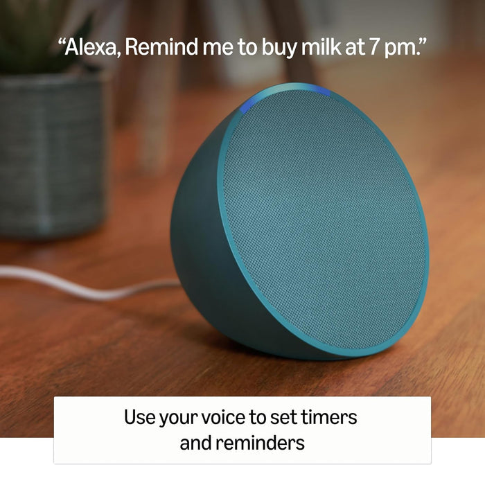 Amazon Echo Pop | Smart speaker with Alexa and Bluetooth| Full sound, balanced bass, crisp vocals - Unboxify