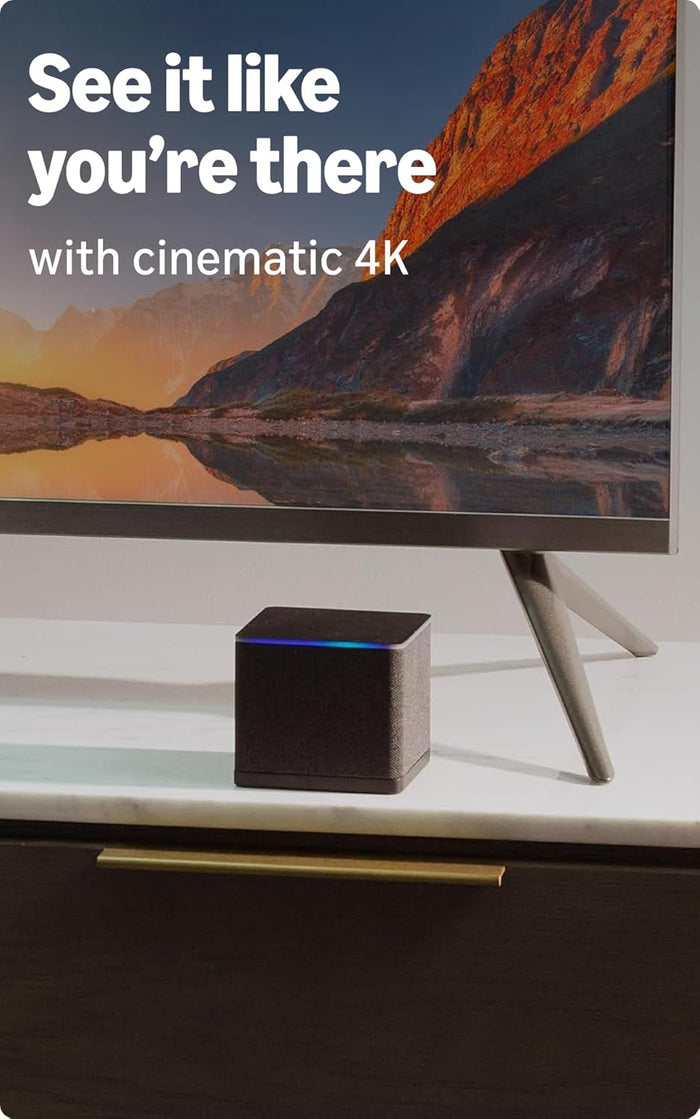 Amazon Fire TV Cube | Hands-free streaming device with Alexa, Wi-Fi 6, 4K Ultra HD (Without Remote and Power Adaptor)