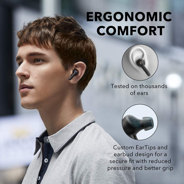 Anker Soundcore Life P2 Bluetooth Truly Wireless In-Ear Earbuds With Mic (Black) - Unboxify