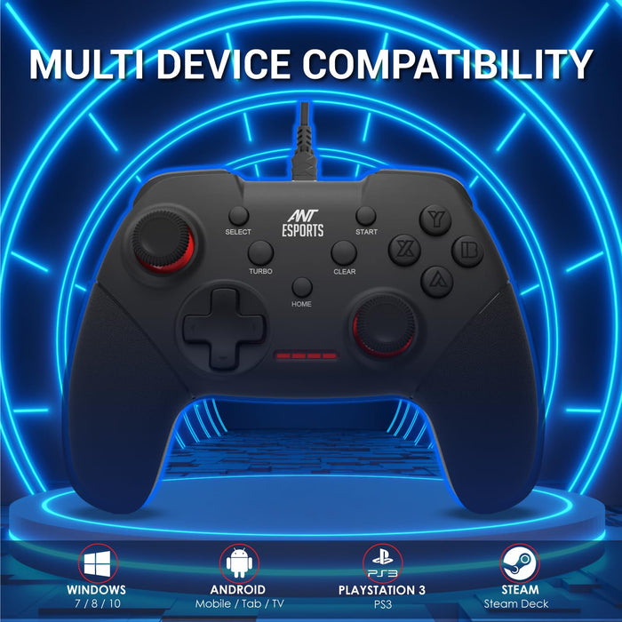 Ant Esports GP100 Controller Joysticks for PC (Windows 7/8/8.1/10) / PS3 / Andriod/Steam Gaming Wired Gamepad - Unboxify