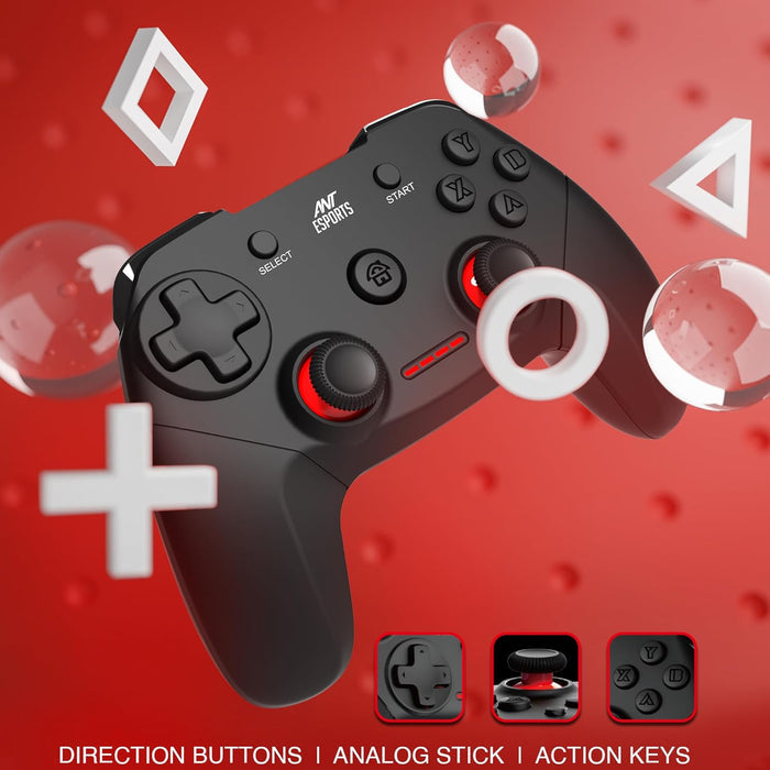 Ant Esports GP300 Pro V2 Wireless Gaming Controller, Compatible for PC & Laptop (Windows 10/8 /7 XP, Steam) / PS3 - Unboxify