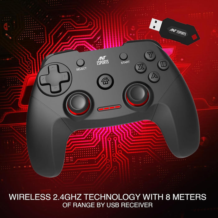Ant Esports GP300 Pro V2 Wireless Gaming Controller, Compatible for PC & Laptop (Windows 10/8 /7 XP, Steam) / PS3 - Unboxify