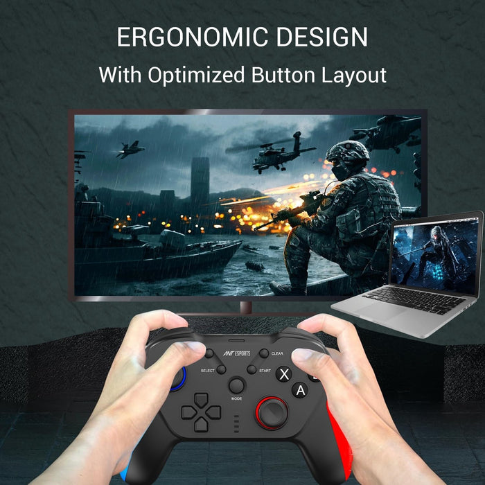 Ant Esports GP310 Wireless Gamepad, Compatible for PC & Laptop (Windows 10/8 /7, Steam) / PS3 / Android - Unboxify