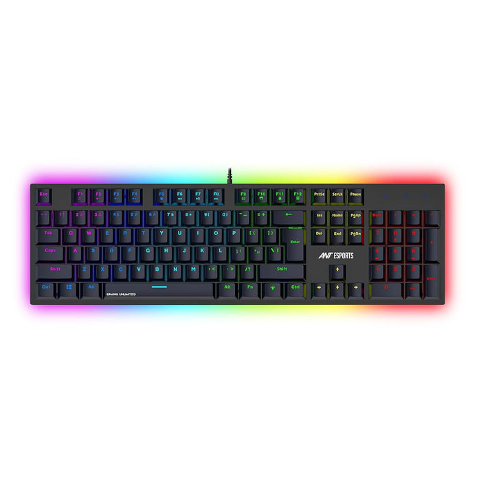 Ant Esports MK3400 V3 Pro Mechanical Pro World of Warship Edition Wired RGB Gaming Keyboard (Black) - Unboxify