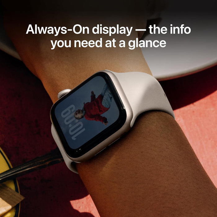Apple Watch SE 3 GPS 44mm Starlight Aluminium Case with Starlight Sport Band - M/L - Unboxify