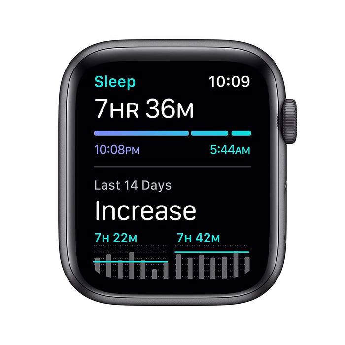 New Apple Watch SE (44mm) - Space Grey Aluminium Case with Black Sport Band - Grabgear.in