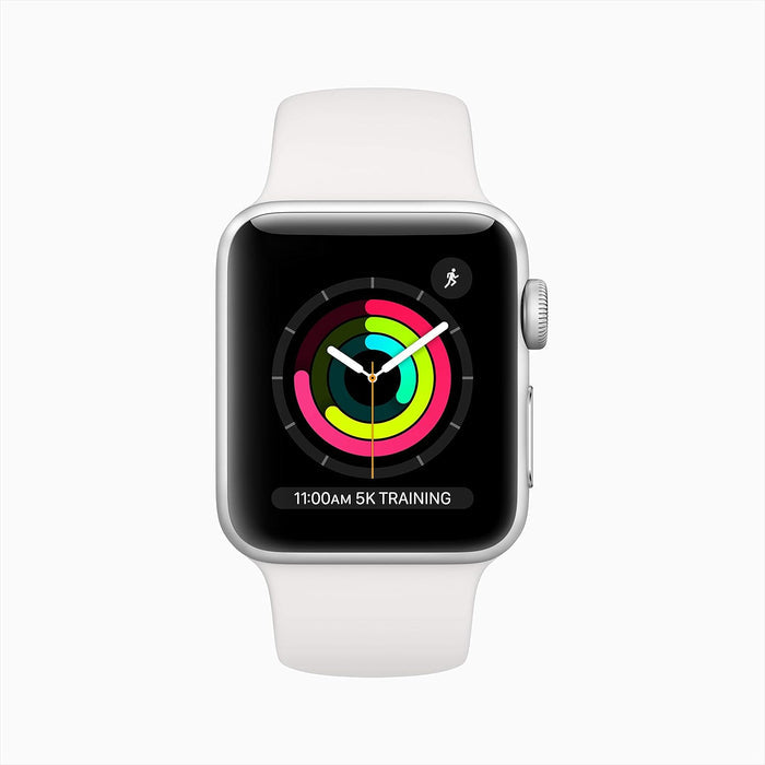 Apple Watch Series 3 (GPS, 38mm) - Silver Aluminium Case with White Sport Band - Unboxify