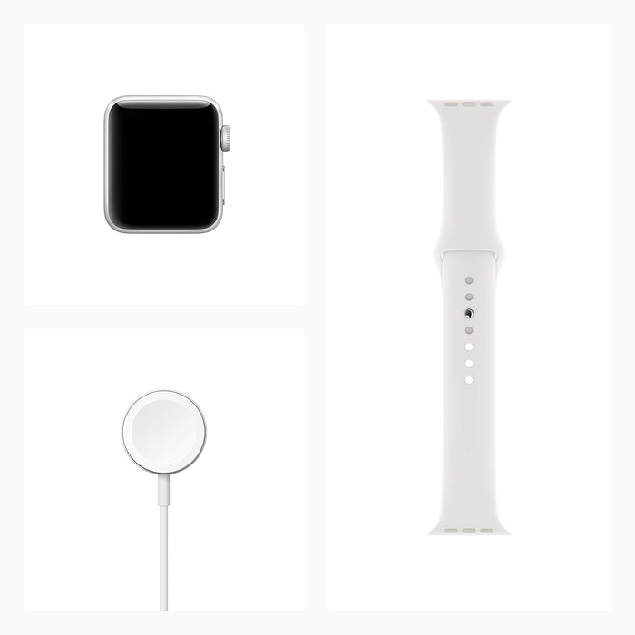 Apple Watch Series 3 (GPS, 38mm) - Silver Aluminium Case with White Sport Band - Unboxify