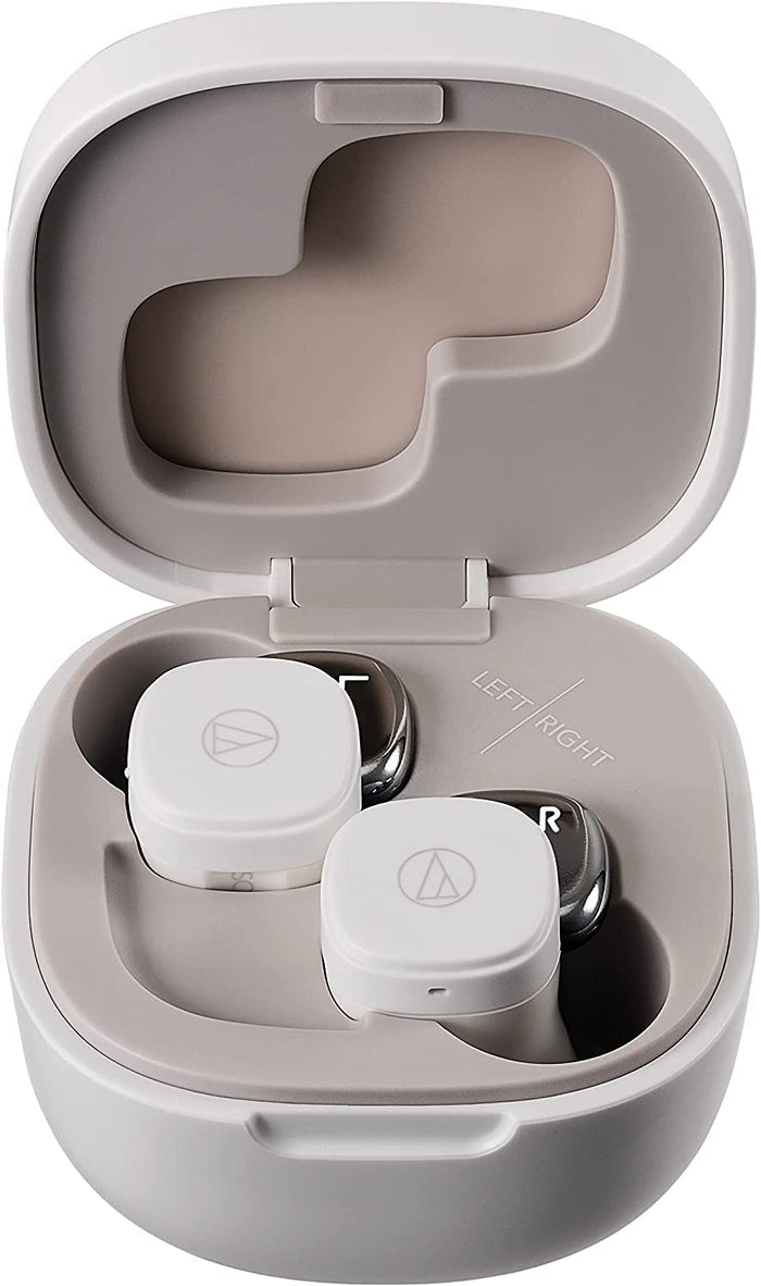 Audio-Technica ATH-SQ1TWWH Wireless in-Ear Headphones, White - Unboxify