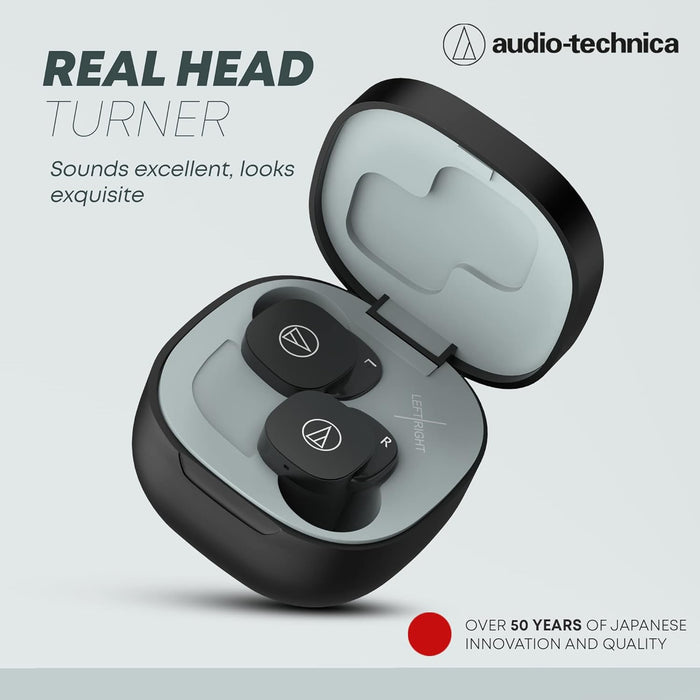 Audio-Technica ATH-SQ1TWWH Wireless in-Ear Headphones, White - Unboxify