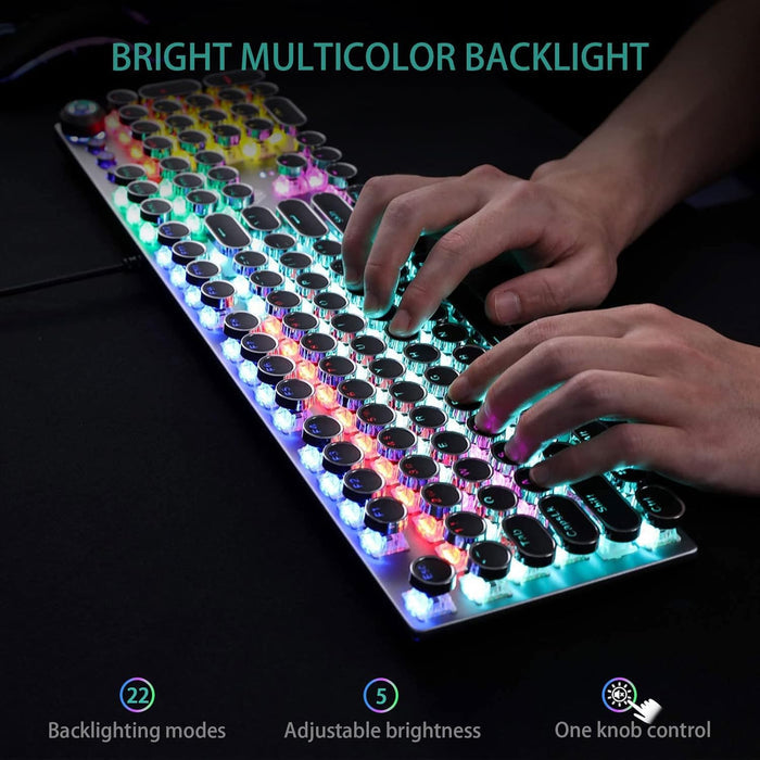Aula F2088 Wired Mechanical Gaming Keyboard | LED Backlight RGB Gaming Keyboard (Black | Without Handrest | Brown Switch) - Unboxify