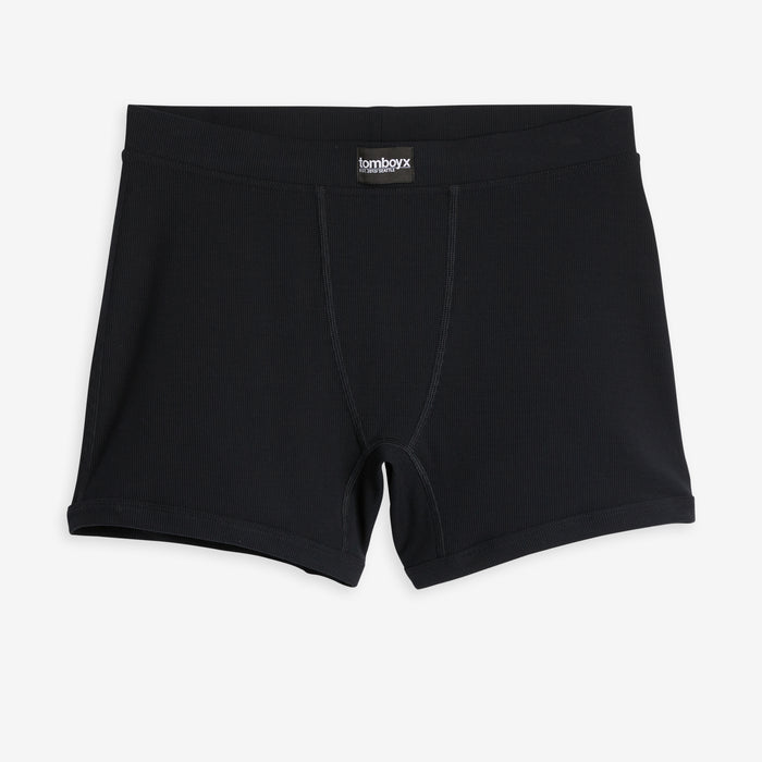 Bamboo Rib 4.5" Trunks - Black