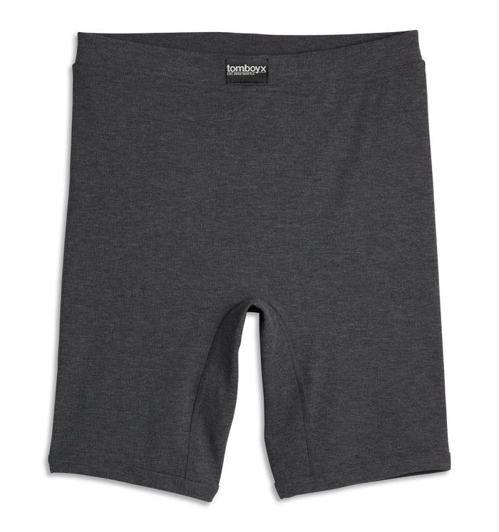 Bamboo Rib 9" Boxer Briefs - Heather Gray