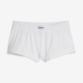 Bamboo Rib Boy Shorts - White