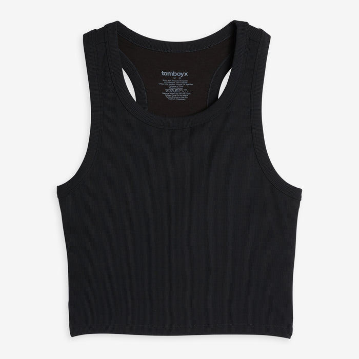 Bamboo Rib Bra Top - Black
