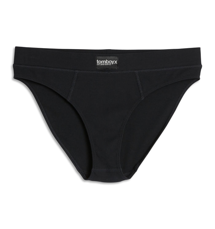 Bamboo Rib Cheeky - Black