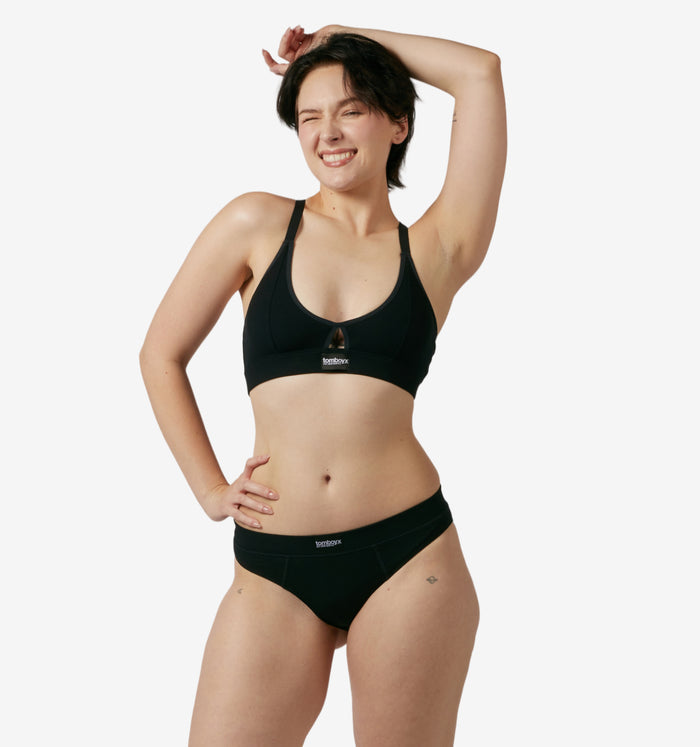 Model: Avery is 5'9" and wears a Medium