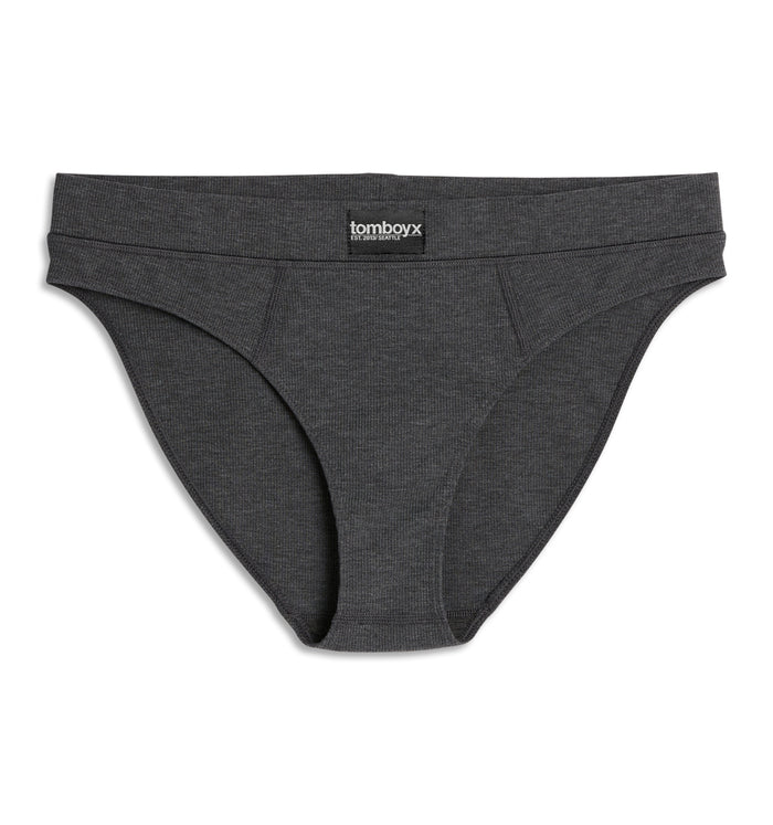 Bamboo Rib Cheeky - Heather Gray