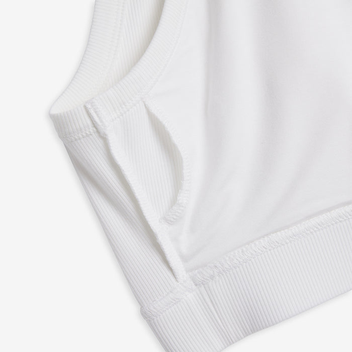 Bamboo Rib Essentials Soft Bra - White
