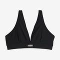 Bamboo Rib Plunge Bra - Black