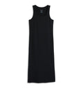 Bamboo Rib Sleeveless Midi Dress - Black