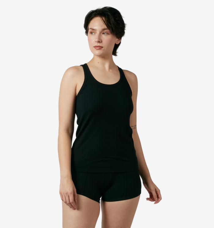 Bamboo Rib Tank - Black
