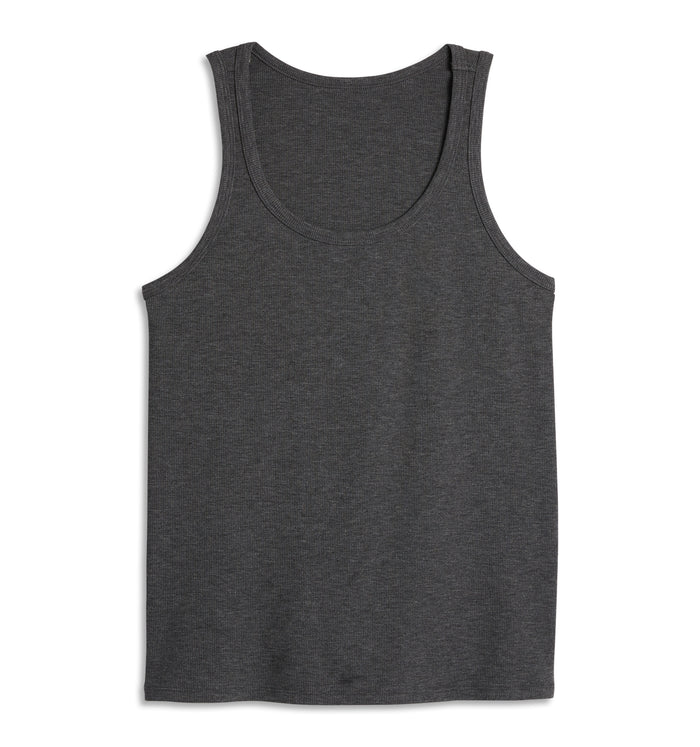 Bamboo Rib Tank - Heather Gray