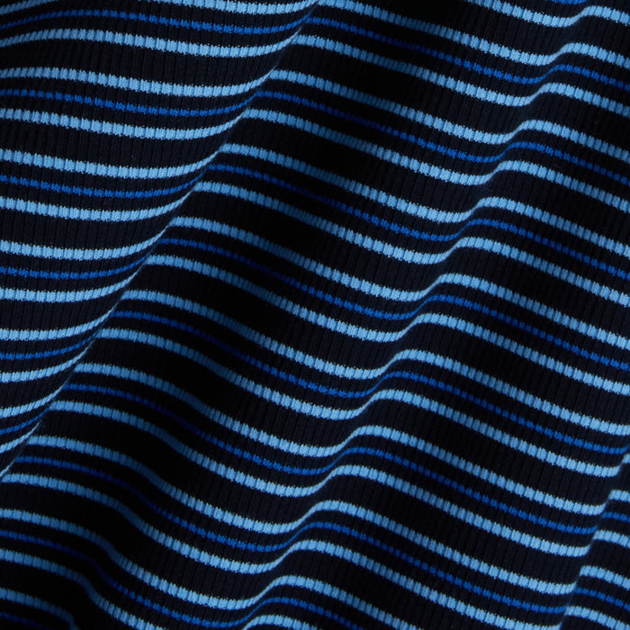 Bamboo Rib Tank - Ink Blue Stripe