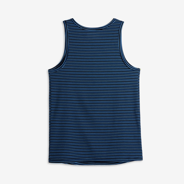 Bamboo Rib Tank - Ink Blue Stripe
