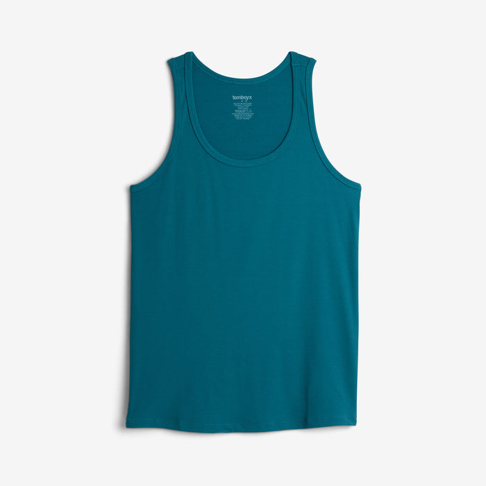 Bamboo Rib Tank - Teal Time