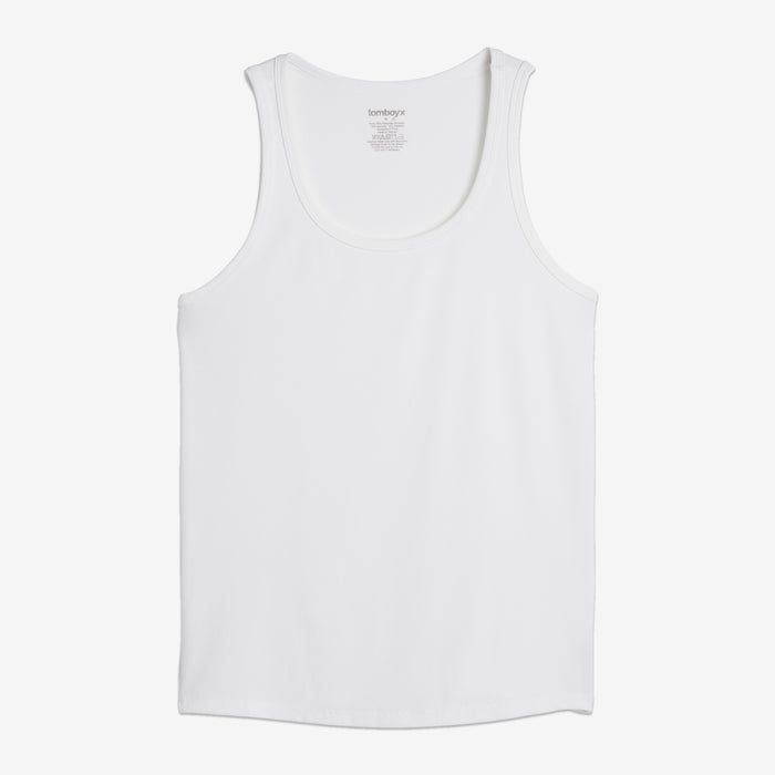 Bamboo Rib Tank - White