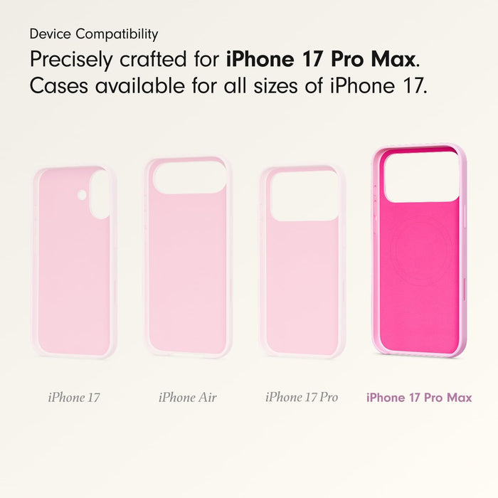Beats iPhone 17 Pro Max Case with MagSafe & Camera Control, Matte Finish, Microfibre Lining – Pebble Pink