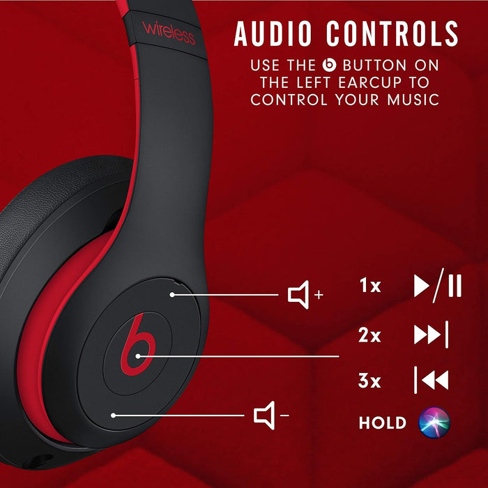 Beats Studio3 Bluetooth Headphones Decade Collection -Noise Canceling (Red/Blk)