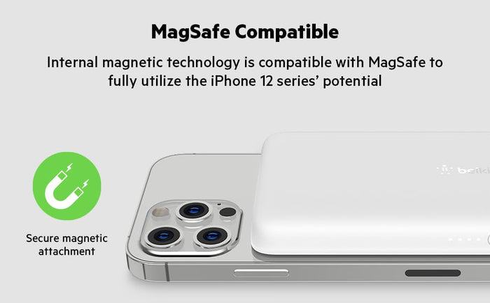 Belkin 2500 mAh Magnetic MagSafe Compatible Wireless Power Bank
