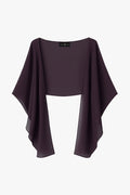 Mulberry “Bernadette” Chiffon Shawl Wrap, product-only front view