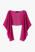 Magenta “Bernadette” Chiffon Shawl Wrap, product-only front view