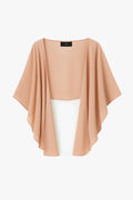 Blush “Bernadette” Chiffon Shawl Wrap, product-only front view