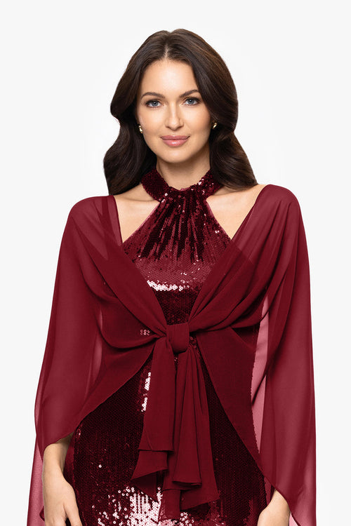 "Bernadette" Chiffon Shawl Wrap