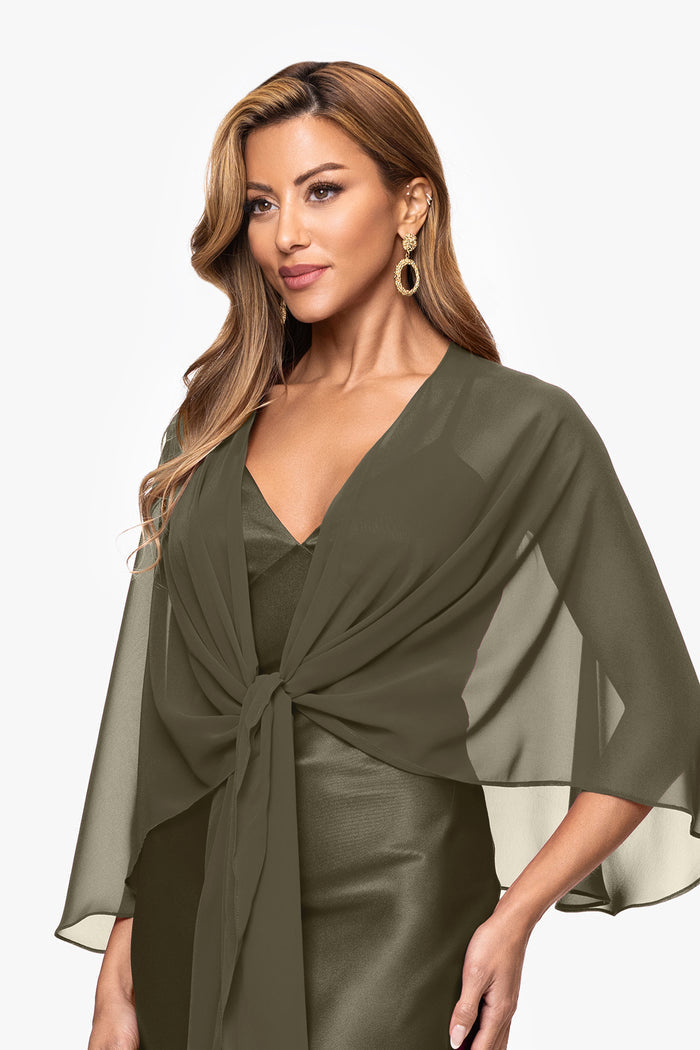 "Bernadette" Chiffon Shawl Wrap