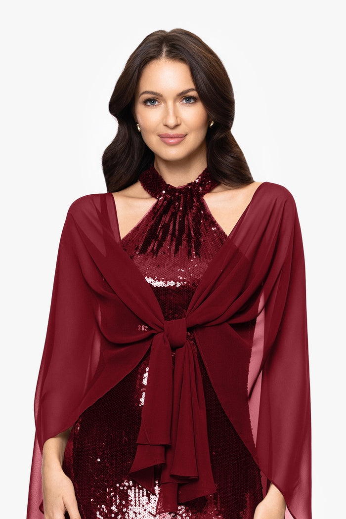 "Bernadette" Chiffon Shawl Wrap