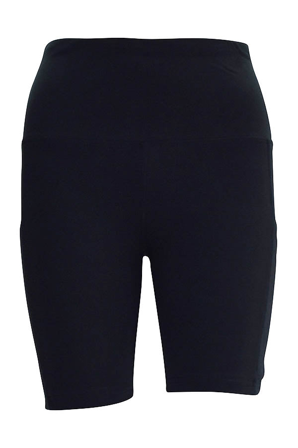Black Magic Shorts in black with deep side pockets and structured stitching for comfort and style