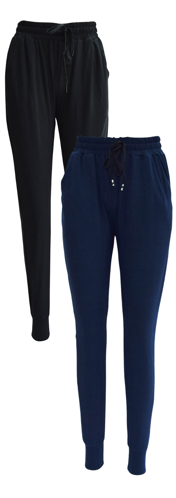 Black & Navy Joggers-Joggers