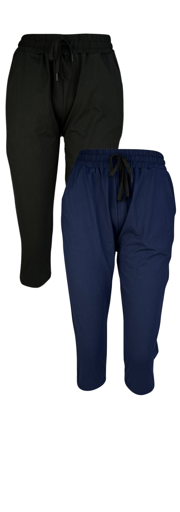 Black & Navy Joggers-Joggers